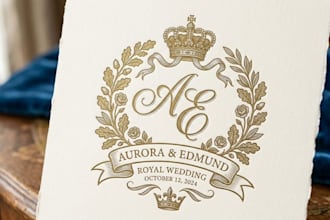 design a royal wedding logo