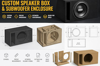 design a speaker box and subwoofer custom enclosure design