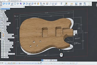 design 3d guitar cad, luthier models, furniture cad and cnc designs