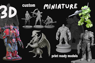 sculpt printable 3d miniature, tabletop, warhammer 40k, 3d toy, print and paint