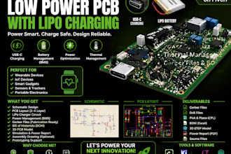 design low power pcb with battery charging and power management for wearable iot