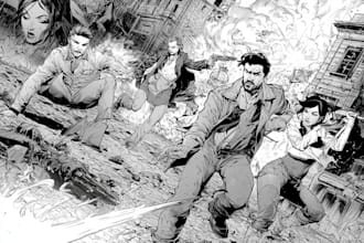 create comic book art comic book page art