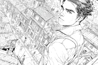 create a very professional comic book page illustration