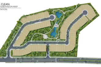 design subdivision site plan and 3d master plans