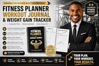 create fitness planner, workout journal and weight loss tracker