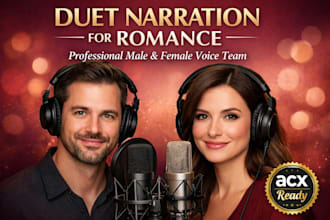 record smooth professional duet audiobook narration immersive romance book acx