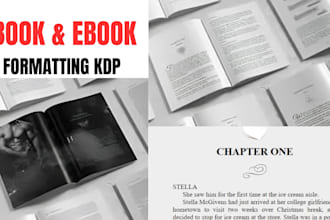 do book layout design, book editing, formatting book typesetting for KDP print