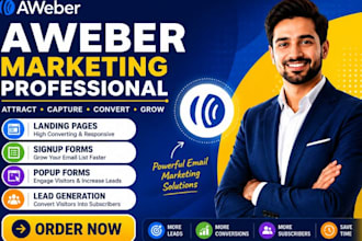 create aweber landing pages signup forms and popup forms for lead generation