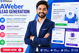 create aweber landing pages signup forms and popup forms for lead generation