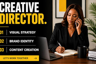 create your brand identity, visuals and content as creative director