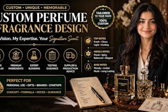 create custom perfume, fragrance or signature scent for you