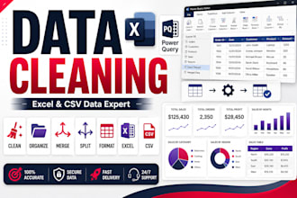 clean organize, marge, split and format, your excel or csv data