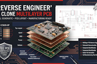 reverse engineer and clone multilayer pcb with full schematic and documentation