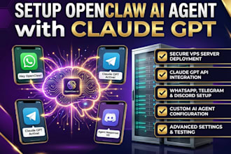 setup openclaw ai agent with claude gpt on whatsapp telegram discord vps