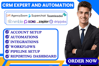 setup nimble crm agencyzoom superchat dripjobs teamleader gong zap integration