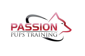 create pets brand logo with passion pups training