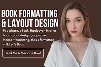 do book formatting layout design and paperback formatting for your manuscript