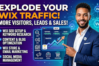do wix SEO, wix marketing, and website promotion to increase conversion
