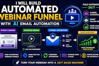 build automated webinar funnel ai email automation