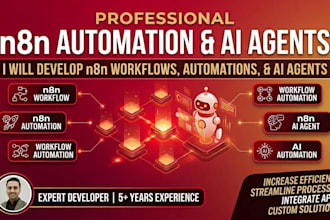 build n8n ai agent automation workflow, custom ai agents and n8n workflow