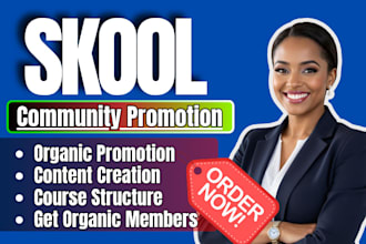 online skool course promotion, increase skool members organically, skool setup