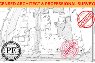 create professional land survey,boundary survey, and construction with plot plan