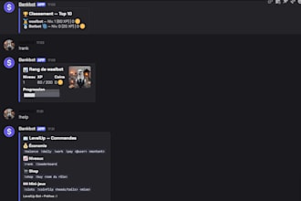 create a custom discord economy and level bot