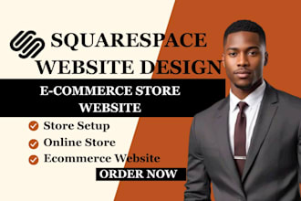build squarespace ecommerce website, online store design setup and customization