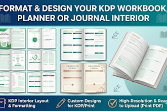 format and design your KDP workbook,  planner, or journal interior for KDP