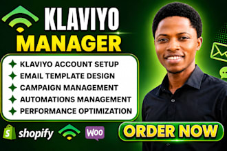be your klaviyo manager for klaviyo marketing, klaviyo flow, shopify marketing