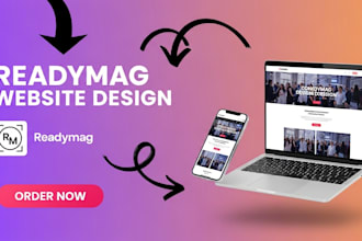 design modern readymag website, landing page, portfolio with animation
