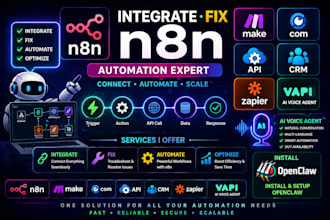integrate fix n8n make com api crm zapier vapi ai voice agent install openclaw