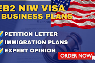 write an eb2 niw business plan for startups and immigration partnerships