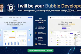 build your bubble io saas mvp, web app or marketplace as expert bubble developer