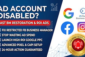 fix  business manager, setup facebook ads google ads experts