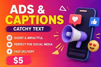 write catchy ad copy and captions