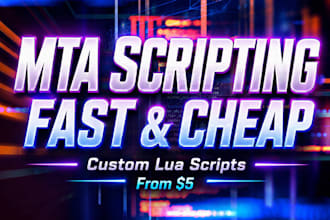 create custom mta lua scripts for your server