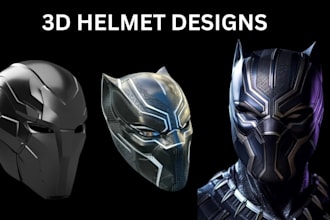 model custom 3d helmet design for you