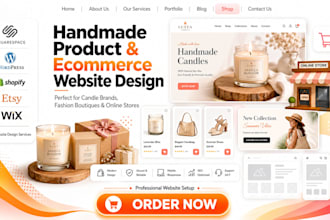 build squarespace candle brand handmade product catalog ecommerce website design