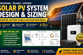 deliver solar pv system design inverter battery sizing and detailed electrical
