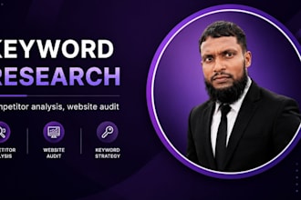 do keyword research, competitor analysis, website audit