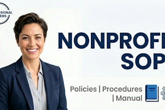 write nonprofit sops, volunteer handbook, policies and operations manual
