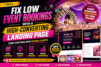 fix low event bookings with a high converting landing page
