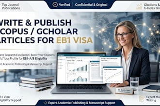 write and publish scopus google scholar article for eb1 visa