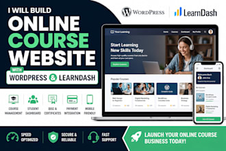 build online course website with wordpress and learndash