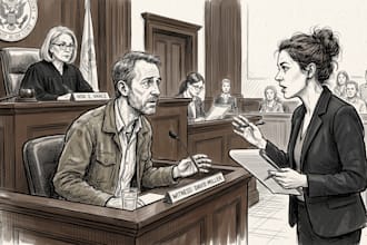 courtroom sketch legal illustration trial drawing judge jury scene artist