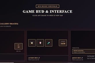professional game hud, interface design, for indie games