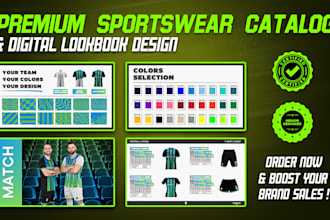 design a professional sportswear catalog and brand lookbook