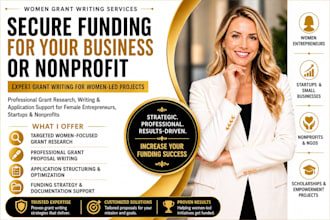 write women grant proposal and find funding for female entrepreneurs