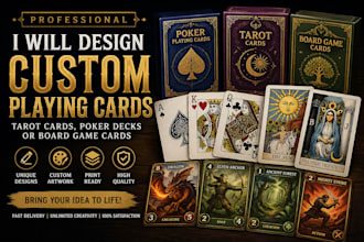 design custom playing cards tarot cards poker decks and board game cards